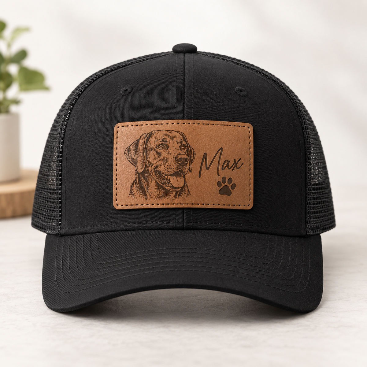 Leather Patch Trucker Hat