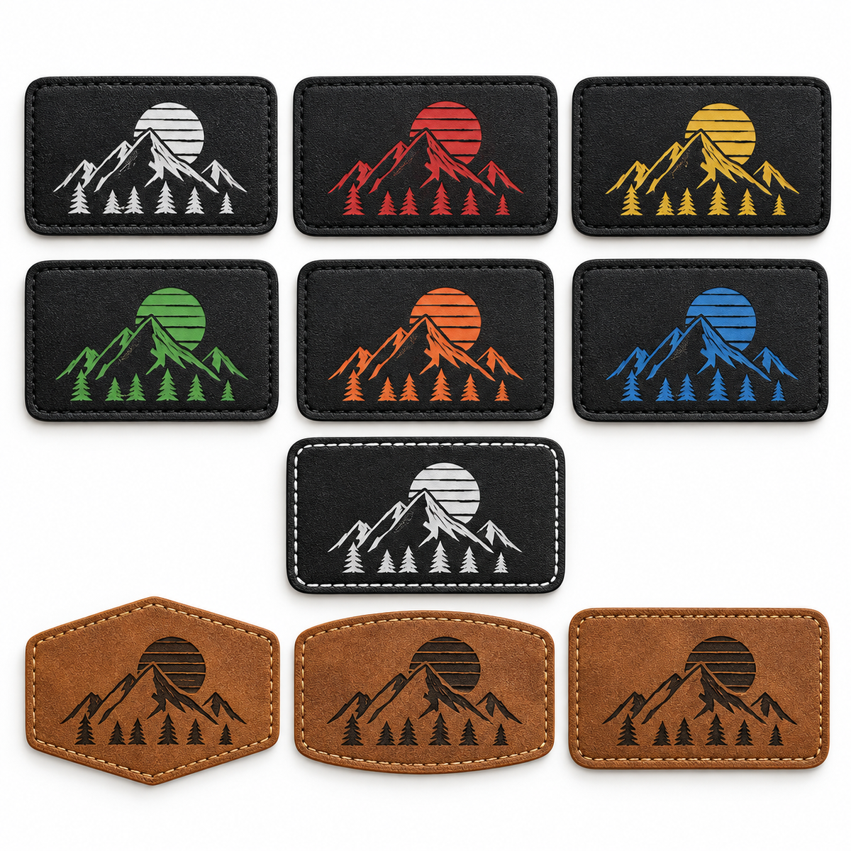 Custom Laser Engraved Faux Leather Patch 3x2 – Personalized Logo