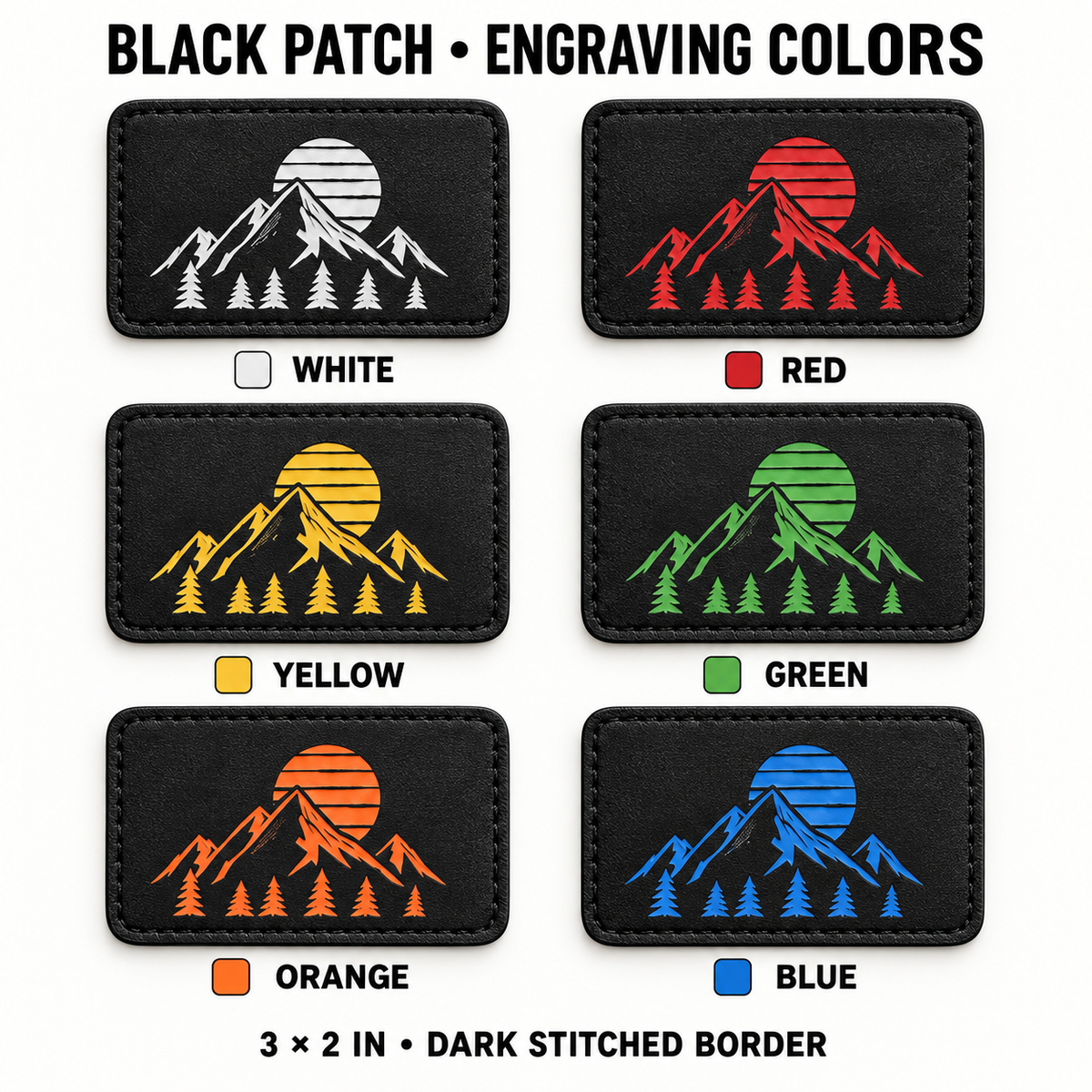 Custom Laser Engraved Faux Leather Patch 3x2 – Personalized Logo