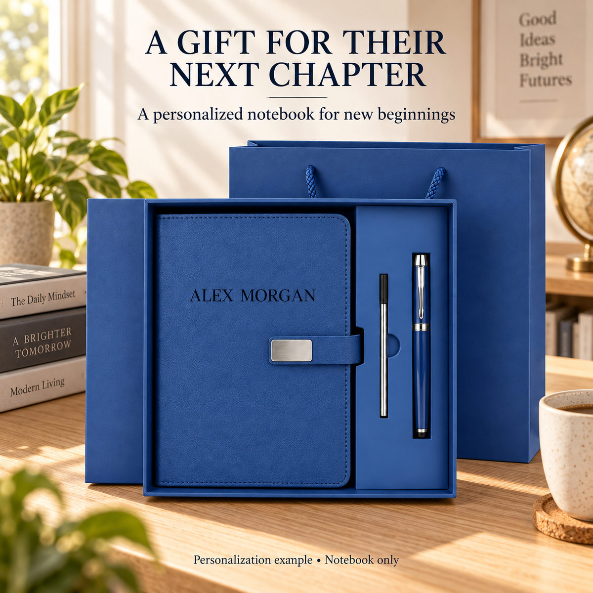 Personalized A5 Notebook Gift Set – Custom Name or Initials